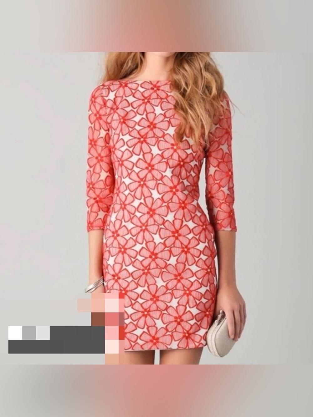 Diane von Furstenberg Sarita Tulle Floral Lace Sheath Dress